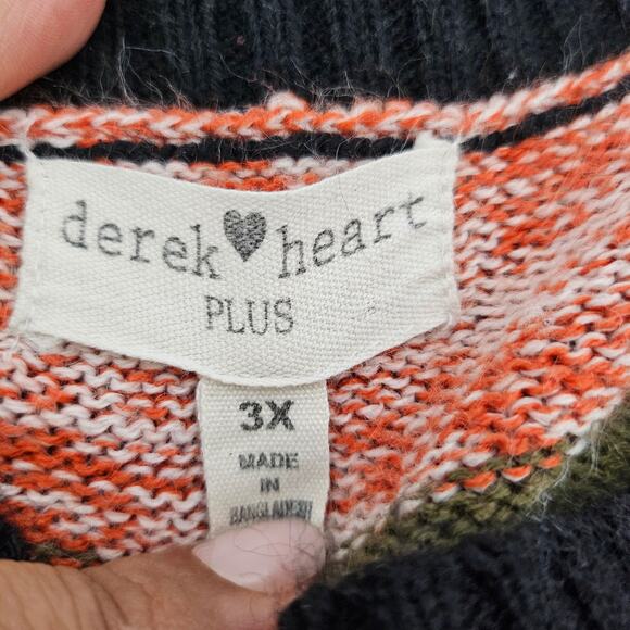 Derek heart Plus Size Casual Striped knit dress Round Neck sz 3X - Picture 5 of 8